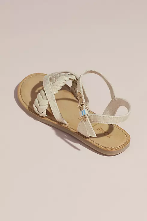 TOMS Braided Metallic Strappy Flat Sandals Image 2