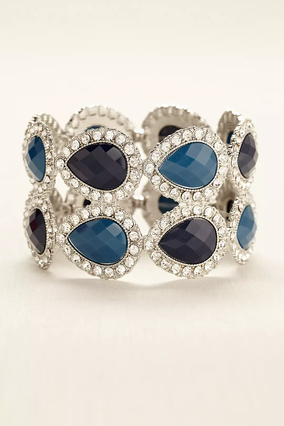 Two Row Gemstone and Crystal Bracelet Image