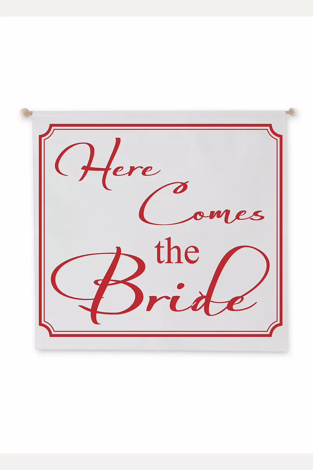 14 Here Comes The Bride Canvas Banner