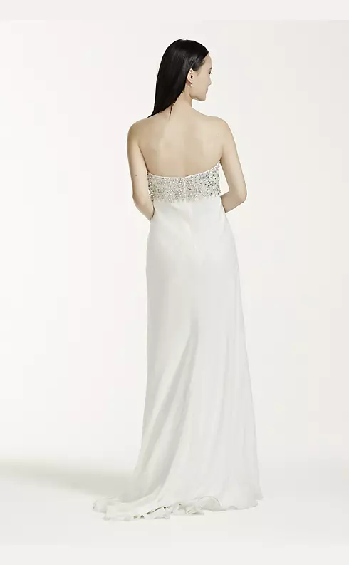 Long Chiffon Gown with Beaded Bust Image 2