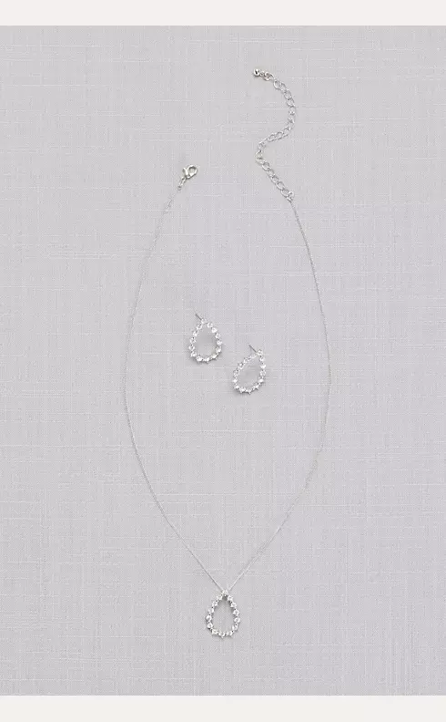 Crystal Teardrop Silhouette Necklace  Image 3