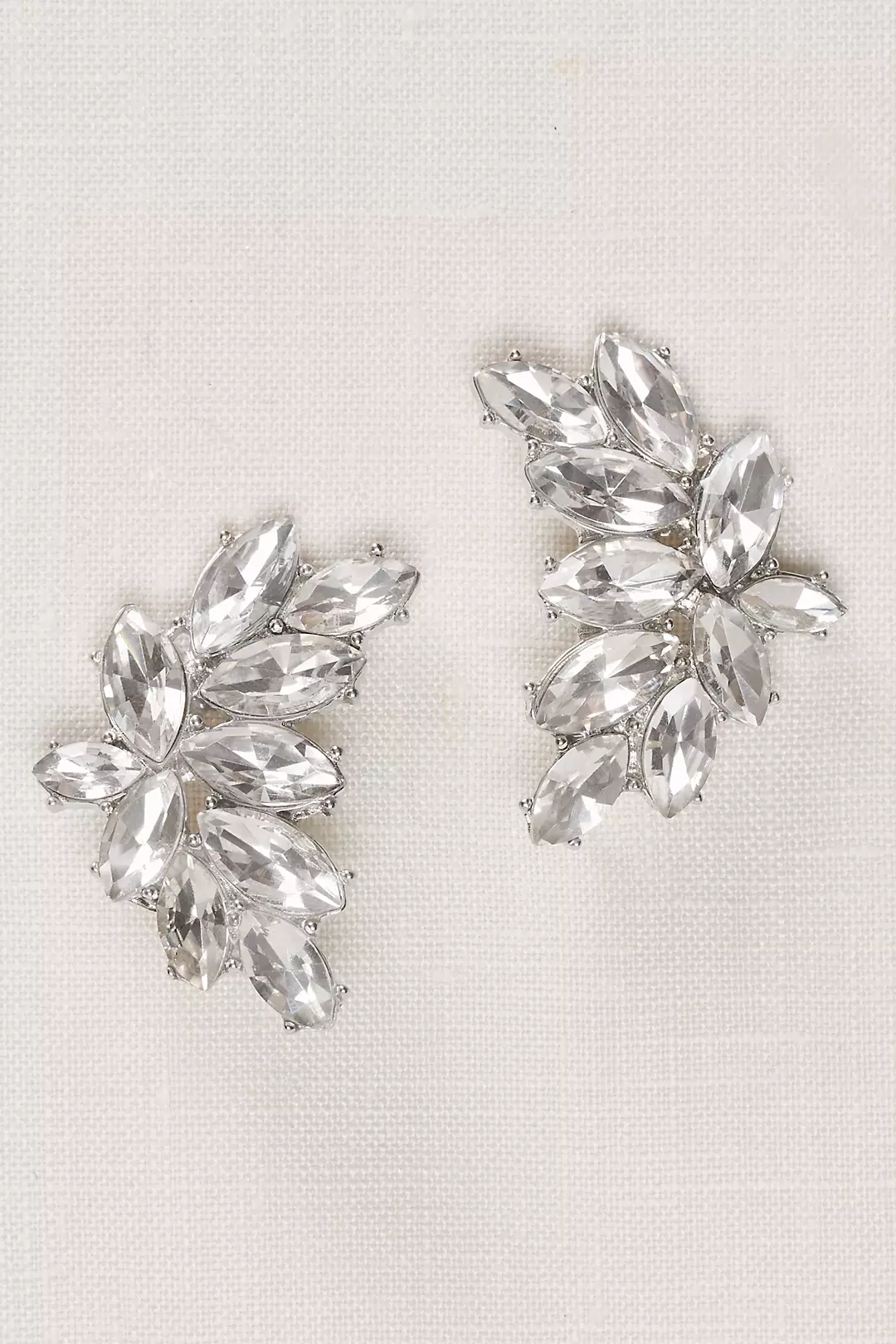 Curved Crystal Statement Stud Earrings Image