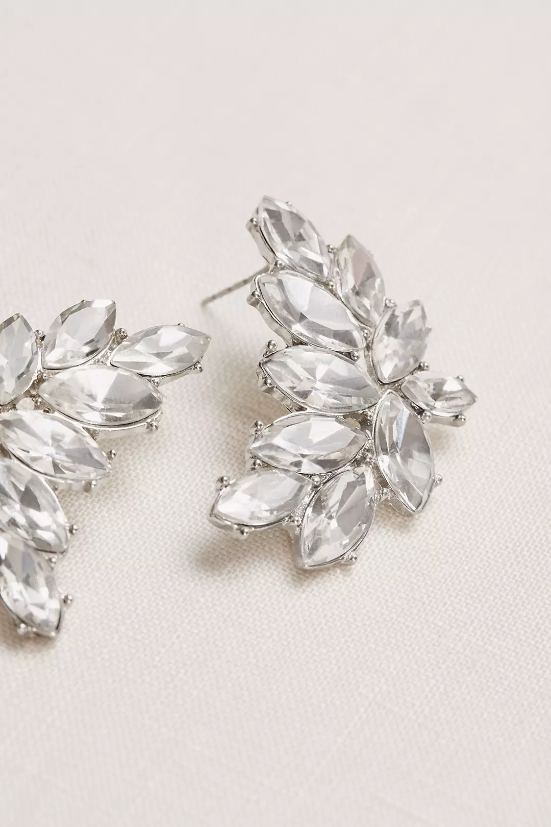Curved Crystal Statement Stud Earrings Image 2
