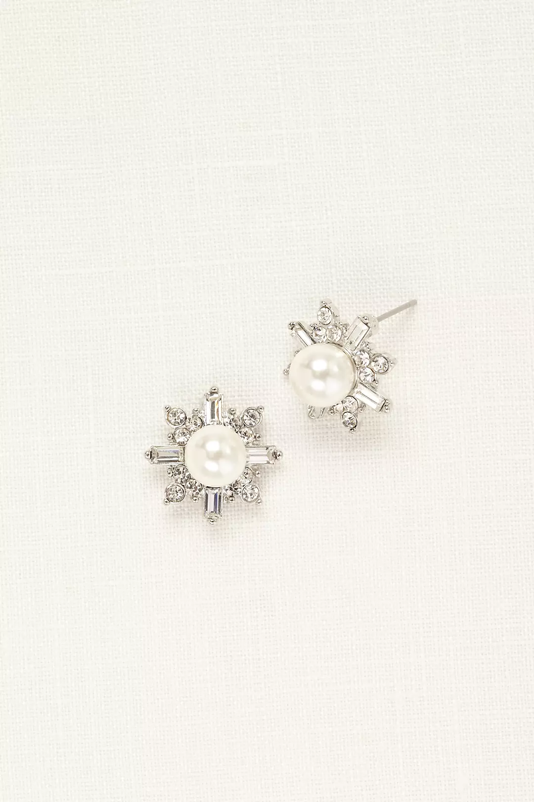 Pearl and Crystal Starburst Earrings Image 2