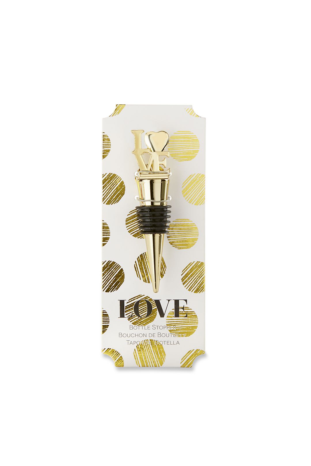 LOVE Gold Bottle Stopper Image 1