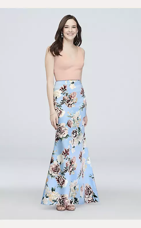 Crossing Crop Tank Two-Piece Floral Skirt Set Image 1