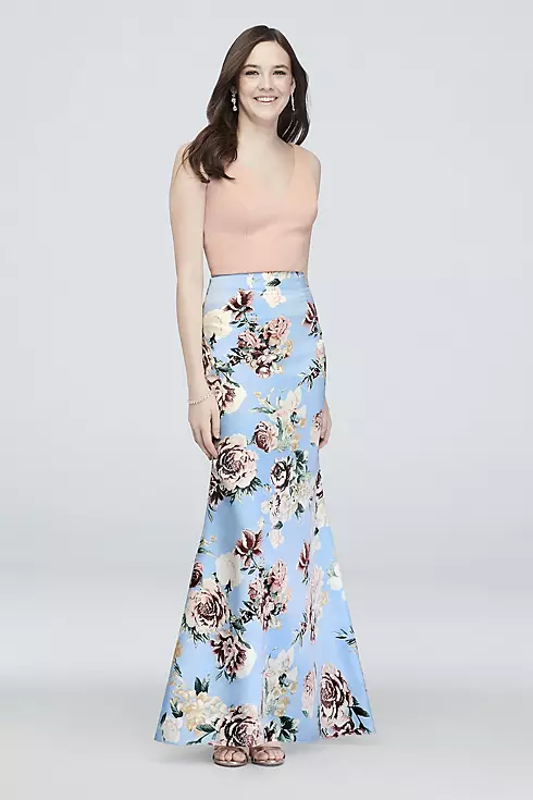Crossing Crop Tank Two-Piece Floral Skirt Set Image 1