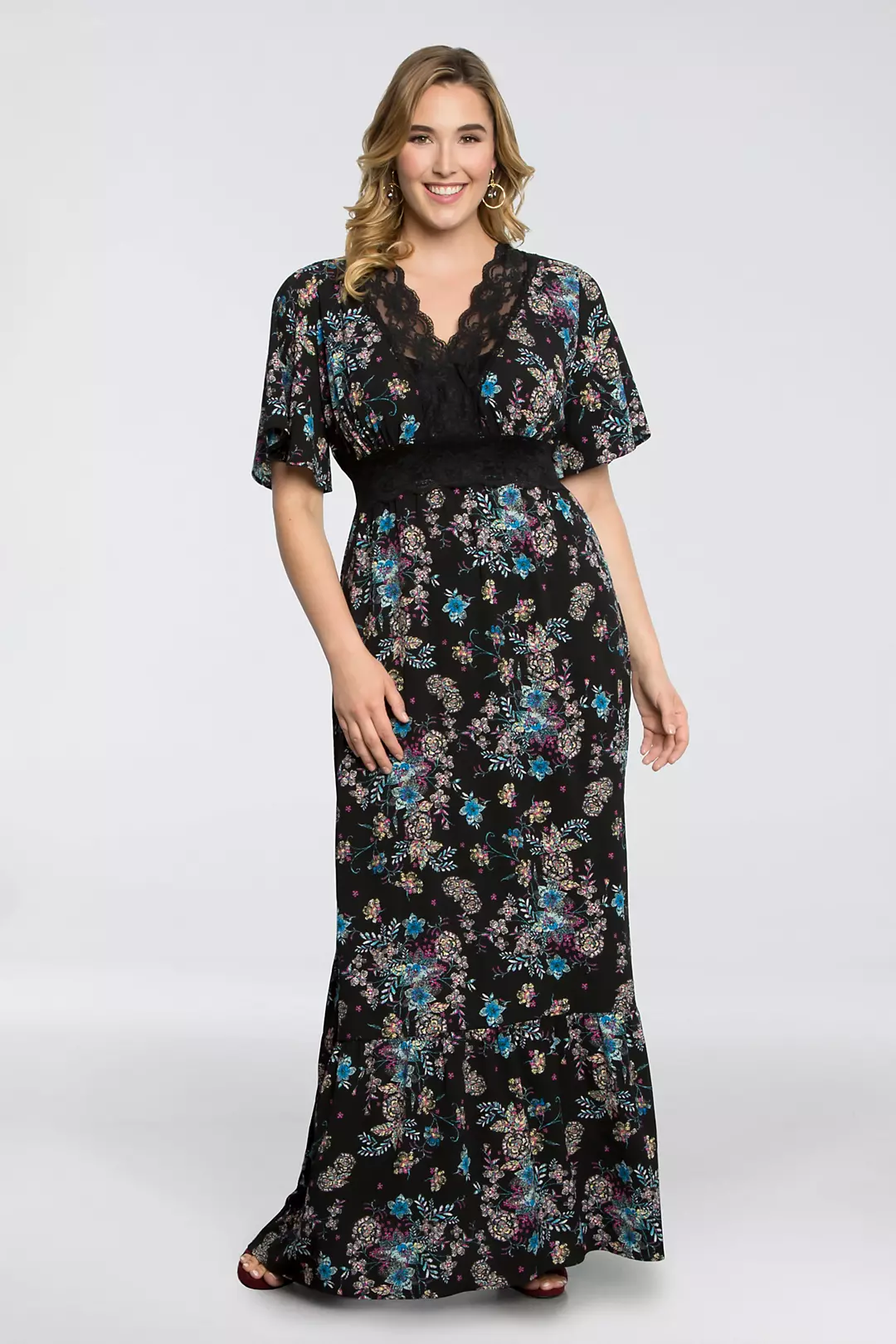 Day Dream Jersey Plus Size Printed Maxi Dress Image