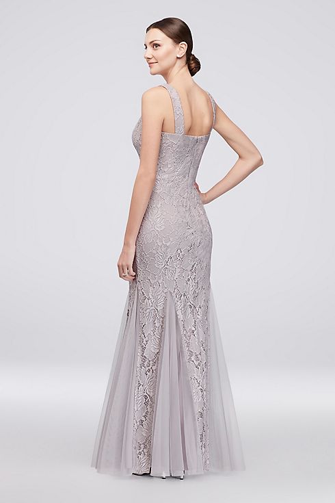 V-Neck Lace Gown with Matching Bolero Image 4
