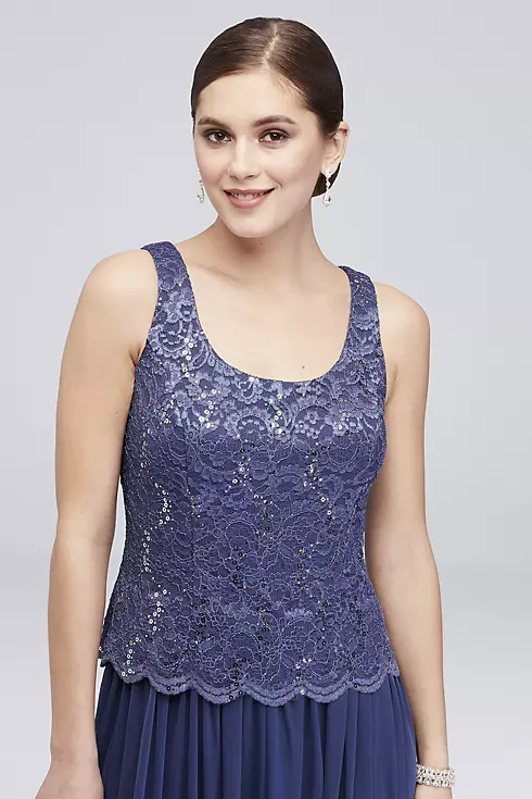 Sequin Lace Tea-Length Dress and Matching Jacket Image 5