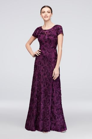 alex evenings plum dress