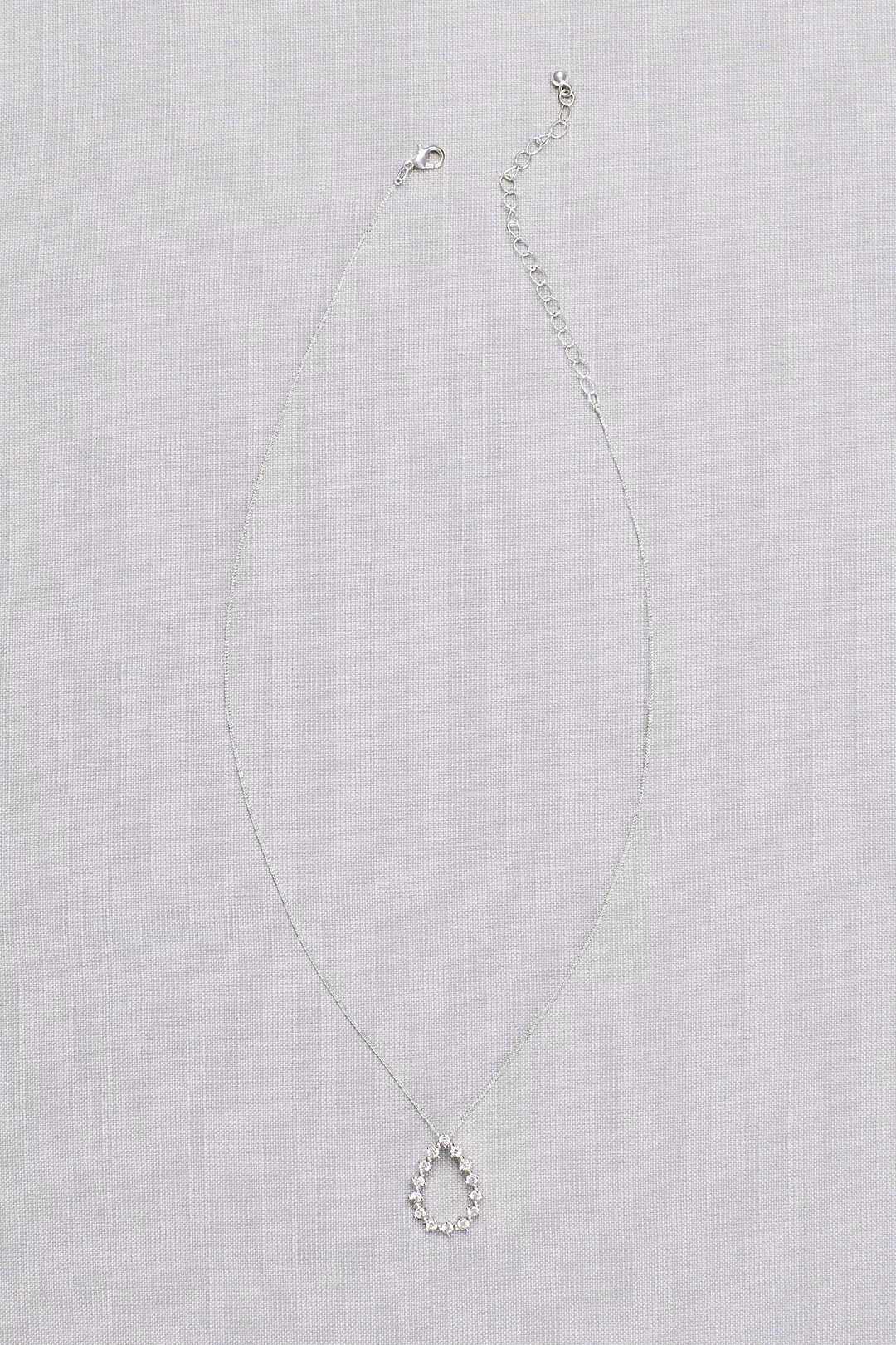Crystal Teardrop Silhouette Necklace  Image