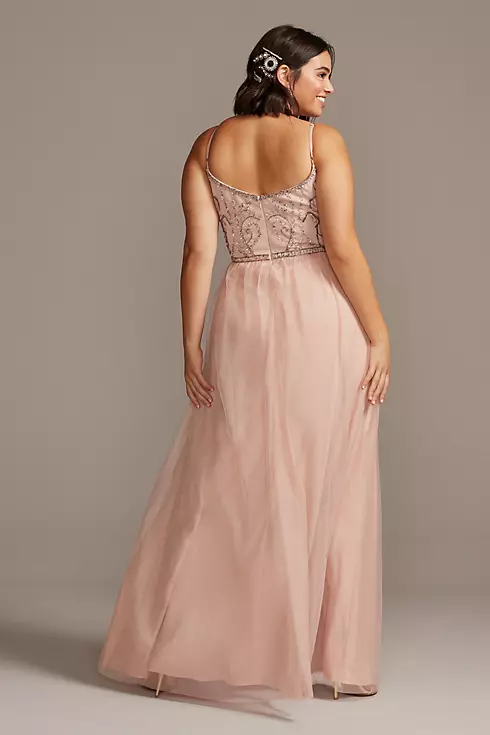 Skinny Strap Beaded Bodice Gown Image 2
