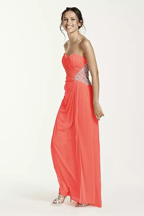 Strapless Sweetheart Dress with Side Embellishment Image 3