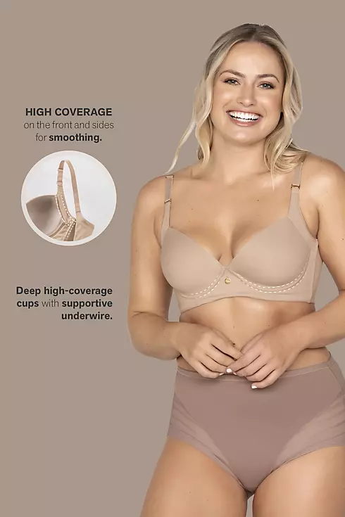 Back Smoothing Bras Blue, Bras for Large Breasts