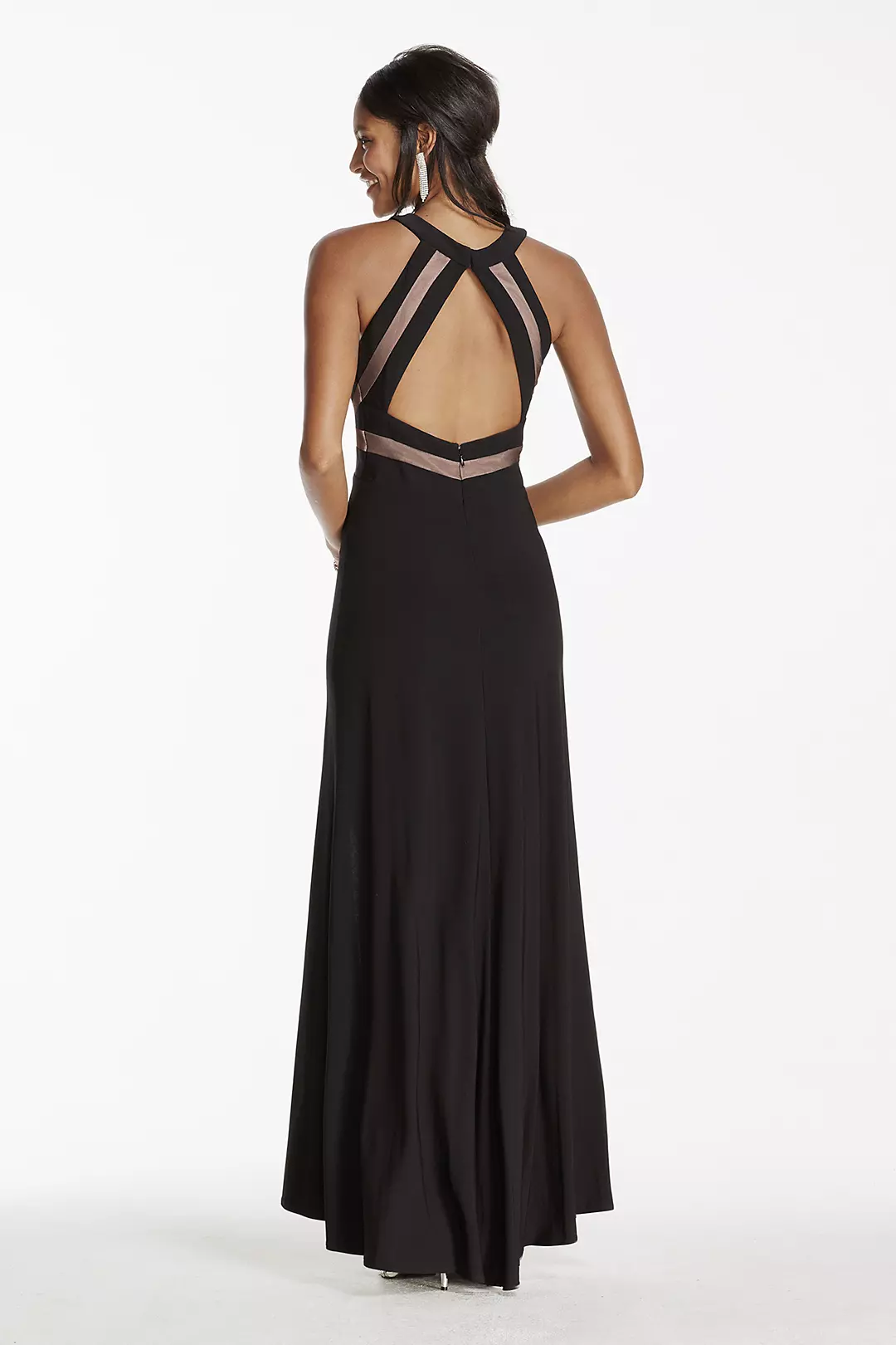 Halter Jersey Dress with Open Back Image 2