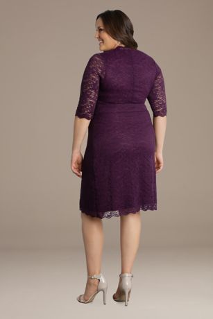 Plus Size Mother of the Bride Dresses Tea Length Lavender