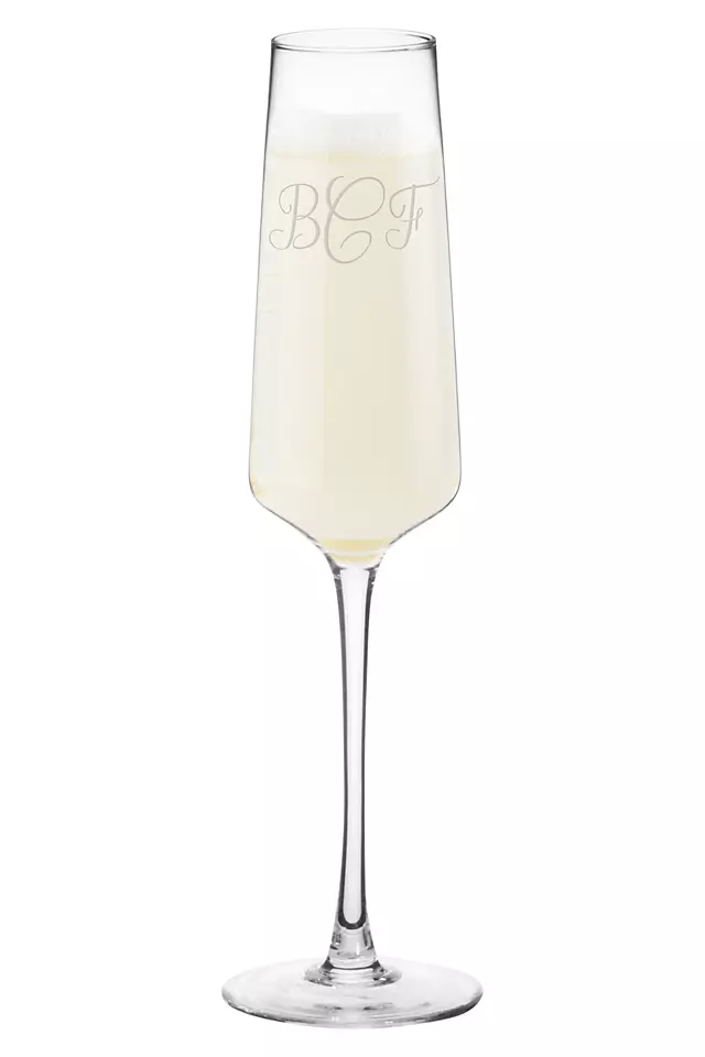 Personalized Monogram Champagne Estate Glasses Set Image 4