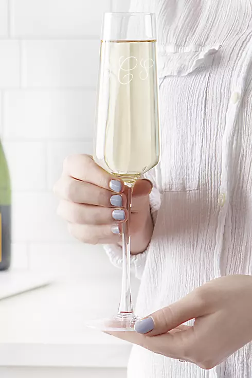 Personalized Monogram Champagne Estate Glasses Set Image 5