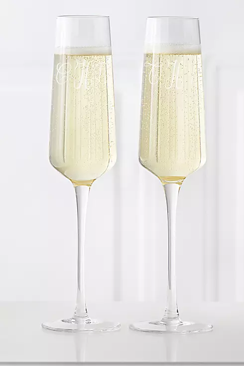 Personalized Monogram Champagne Estate Glasses Set Image 6
