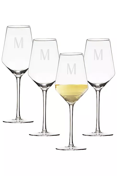 Personalized 14oz White Wine Estate Glass Set of 4 Image 1