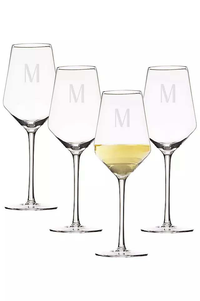 Personalized 14oz White Wine Estate Glass Set of 4 Image