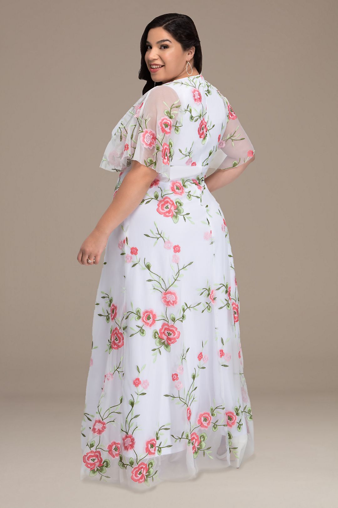 Embroidered Elegance Plus Size Wedding Dress Image 2