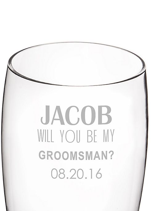 Personalized Will You Be My Groomsman XL Pilsner Image 2