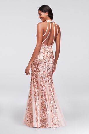 Lace & Jersey Gown main image 1