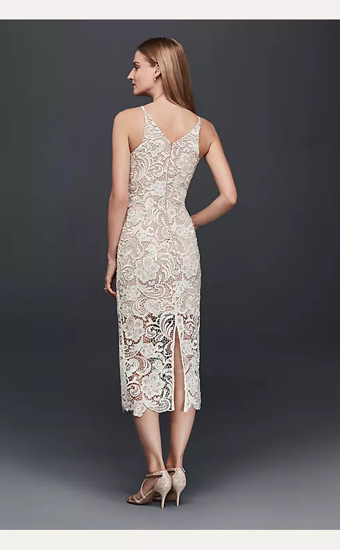 Illusion Lace Mid-Length Sheath Dress Image 2