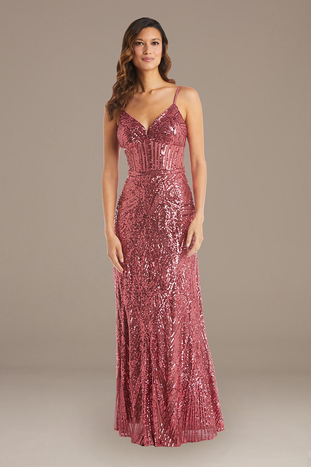 Sweetheart Sequin Party Dress with Corset Bodice Image 4
