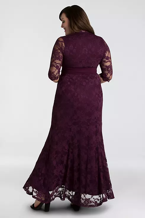Lace Plus Size Gown with Siren V-Neck Image 2