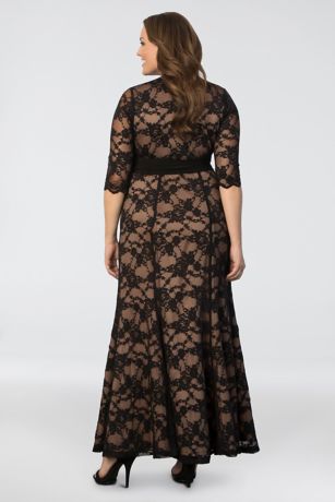 brown lace dress plus size