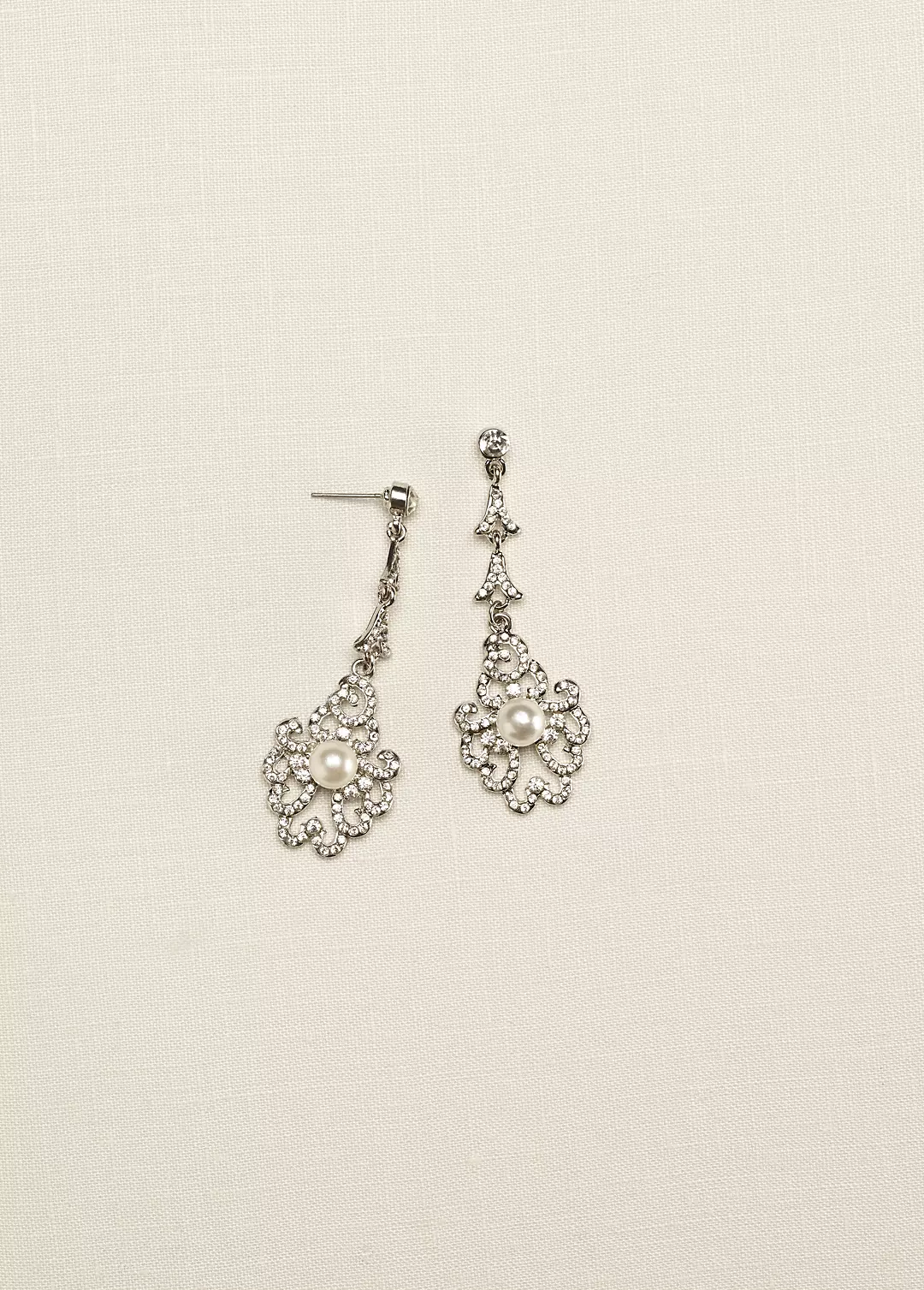 Vintage Pearl Drop Earrings Image 2