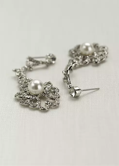 Vintage Pearl Drop Earrings Image 1