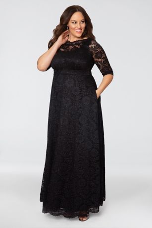 david's bridal black formal dress