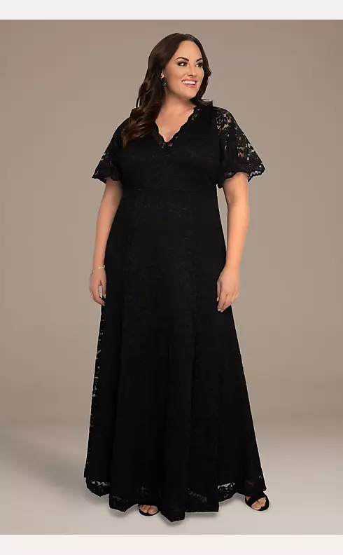 Symphony Lace Plus Size Evening Gown | David's Bridal