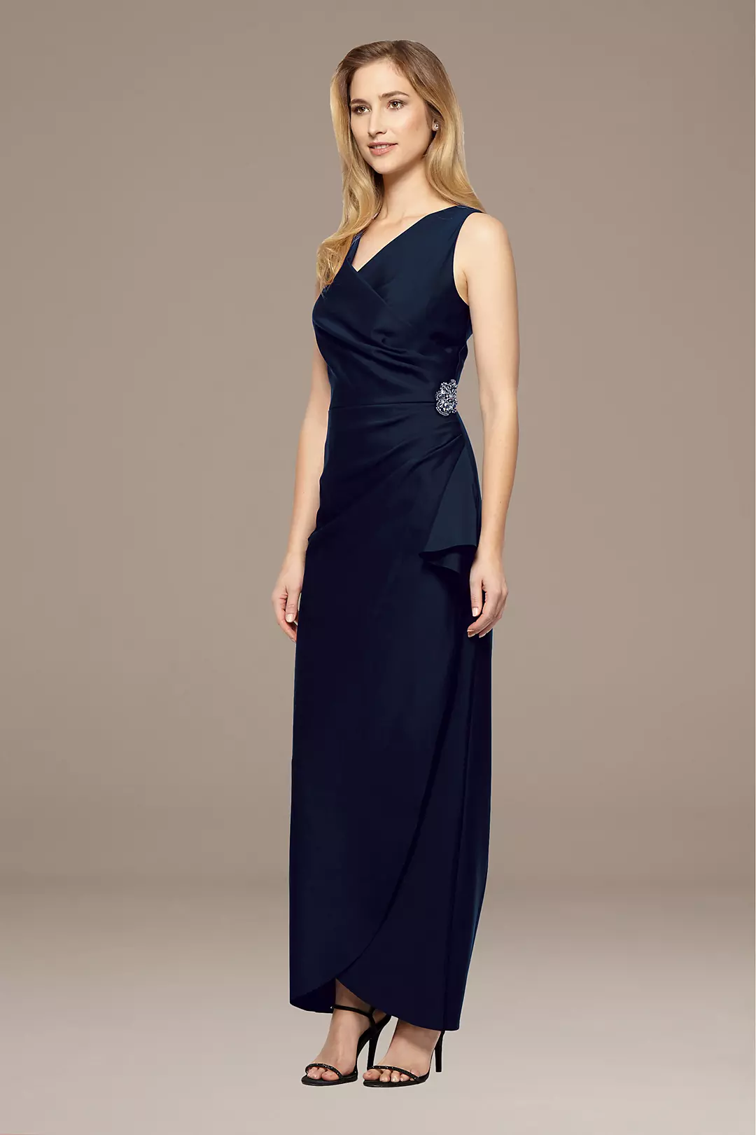Smoothing Compression Knit Mock Wrap Gown  Image