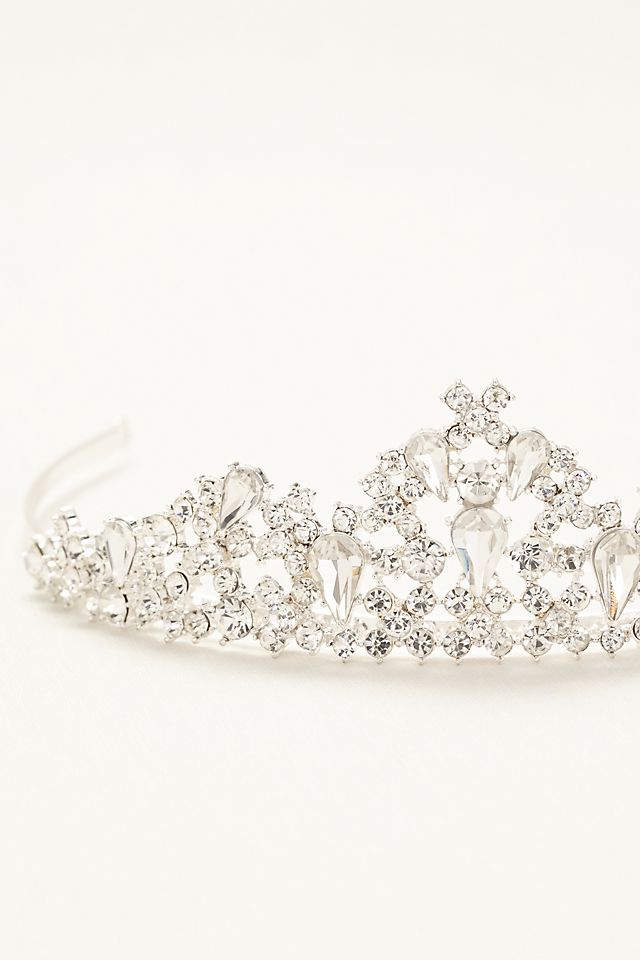 Crystal Tiara with Pear Shaped Center Image 2