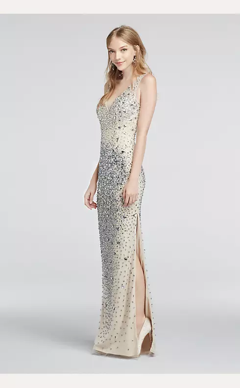 Lace Cap Sleeve Prom Dress with Illusion Detail Image 1