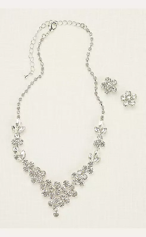Scattered Solitaire Necklace and Earring Set Image 2
