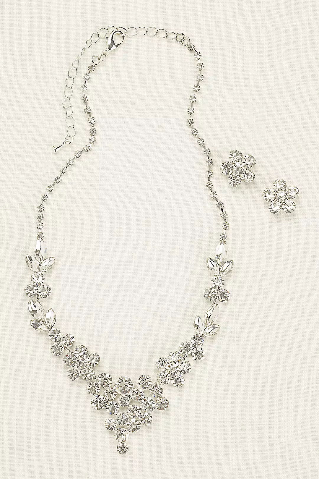 Scattered Solitaire Necklace and Earring Set Image 2