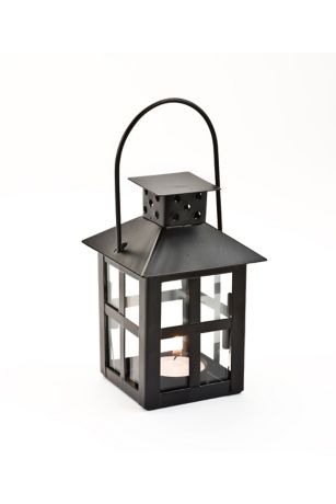 Black Mini-Lantern Tea Light Holder