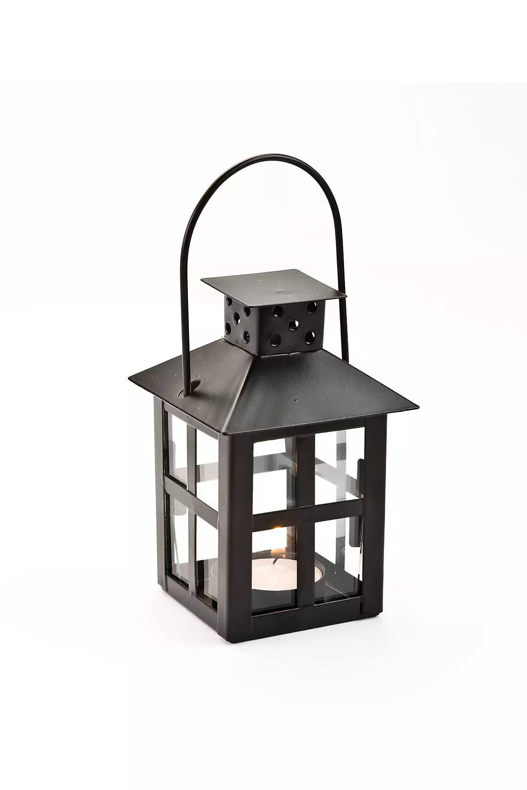 Black Mini-Lantern Tea Light Holder Image