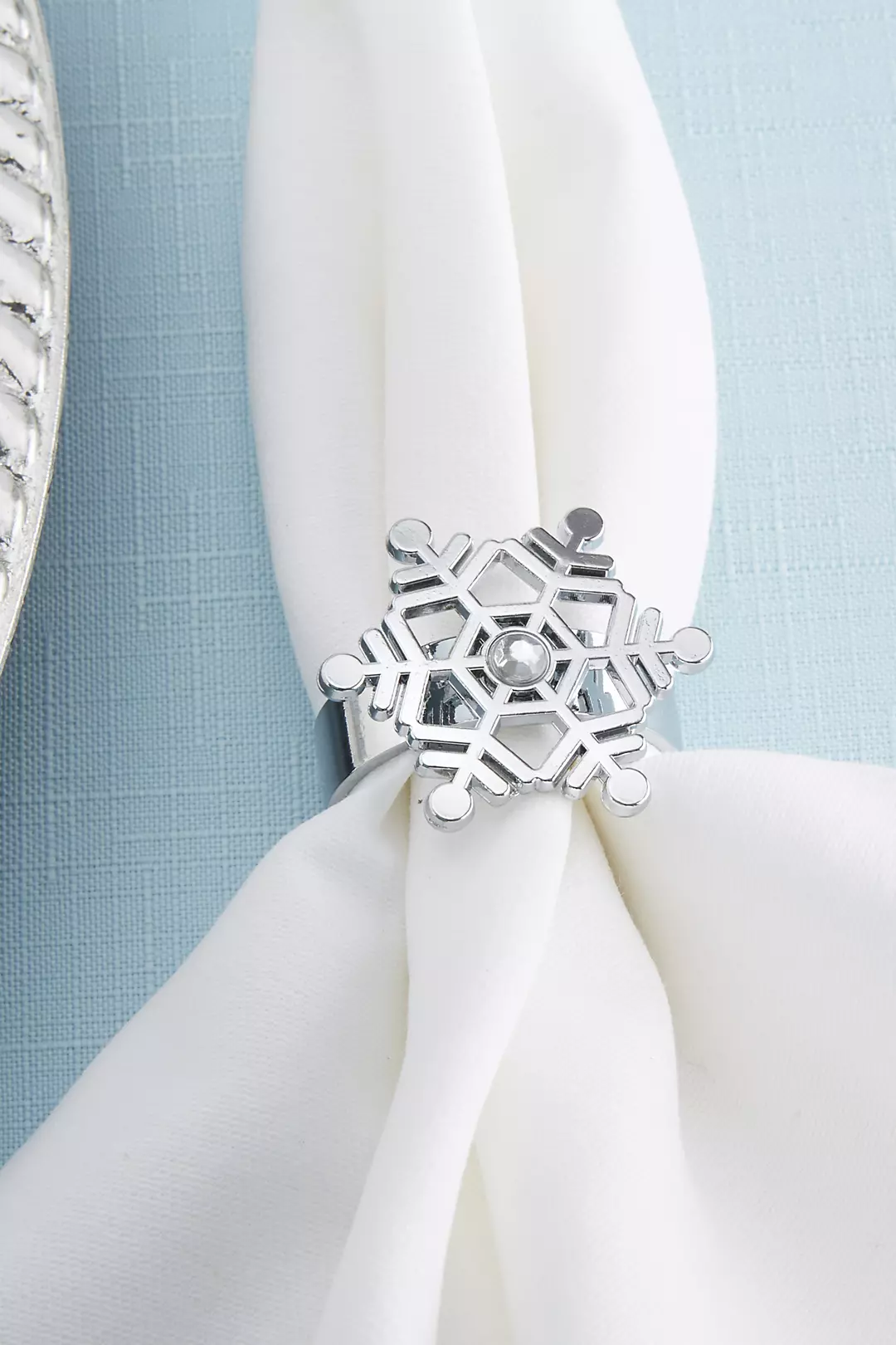 Rhinestone Snowflake Napkin Rings Image