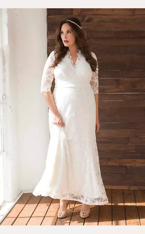 Amour Lace Plus Size Wedding Gown Image 3