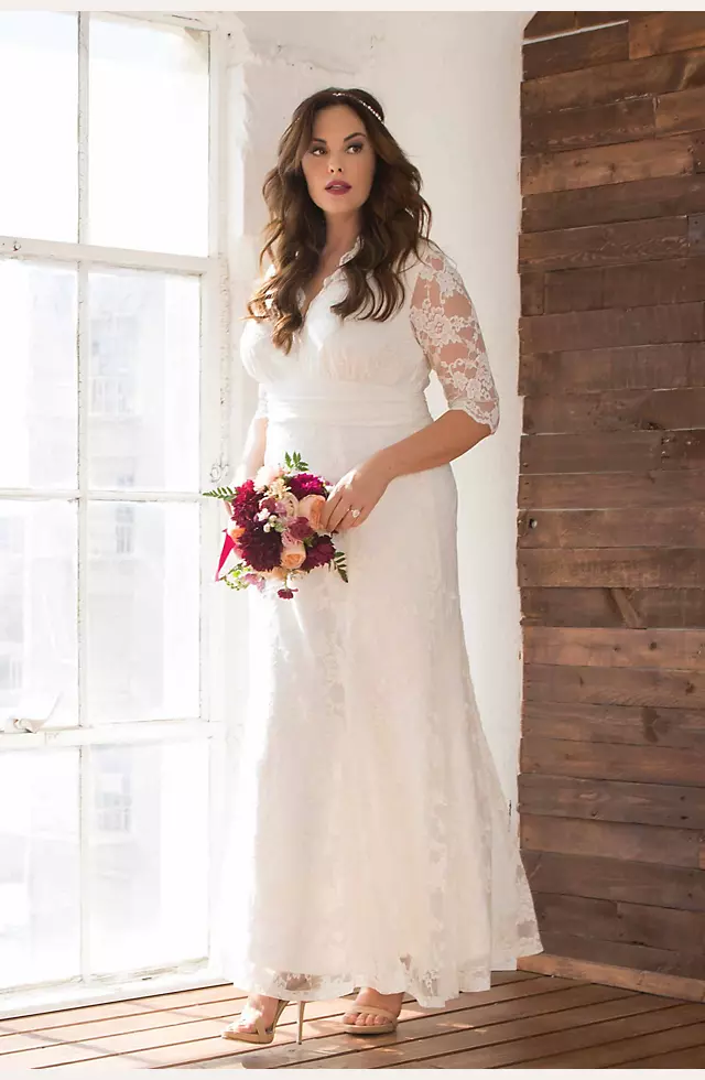 Amour Lace Plus Size Wedding Gown Image 4