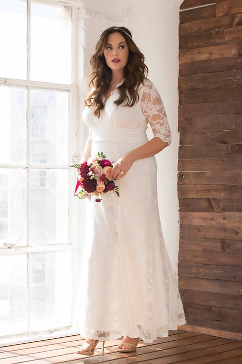 Amour Lace Plus Size Wedding Gown Image 4