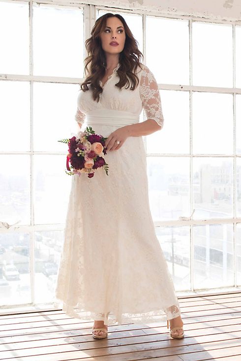 Amour Lace Plus Size Wedding Gown Image 5