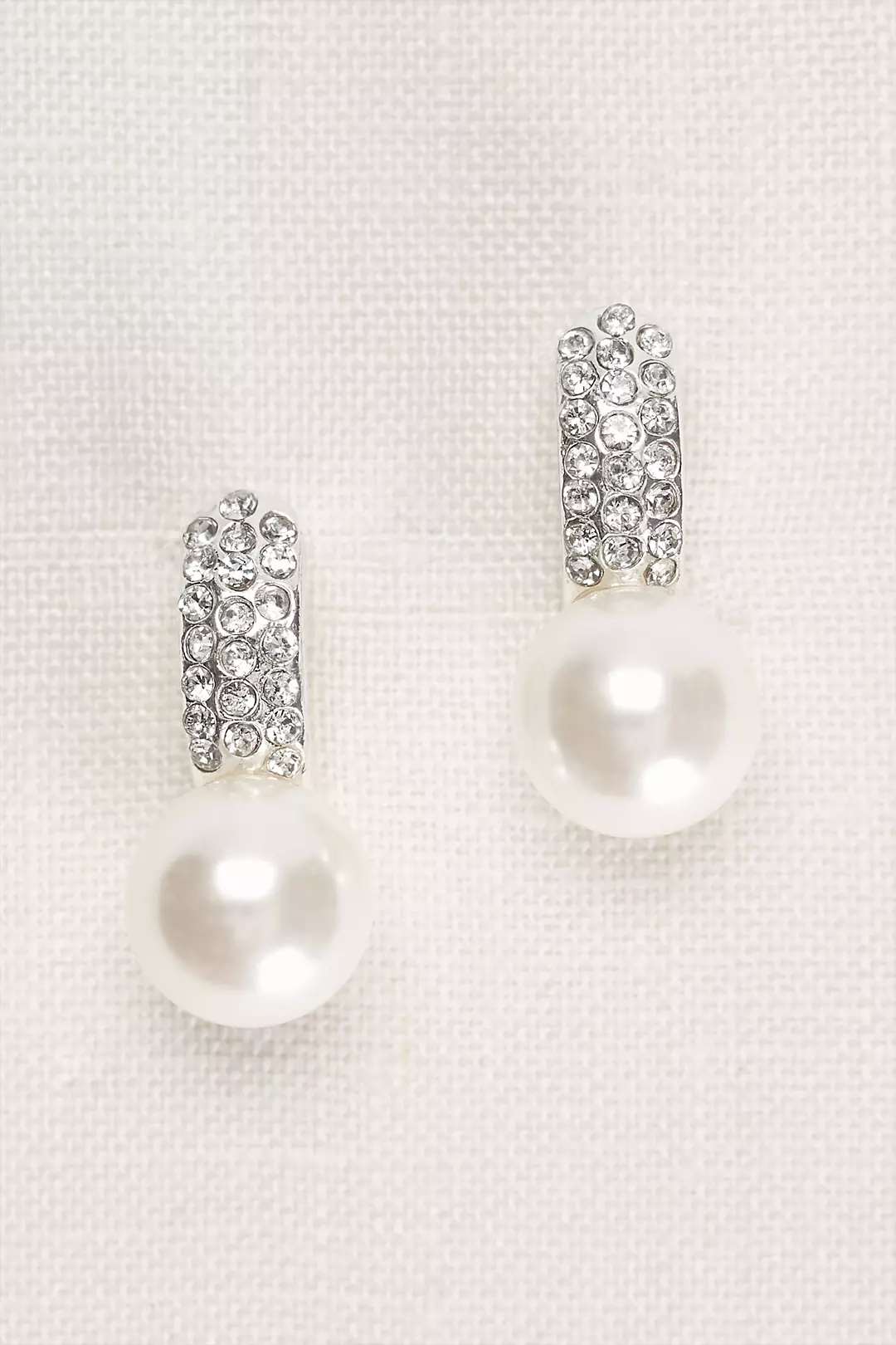 Pearl and Pave Crystal Earrings Image